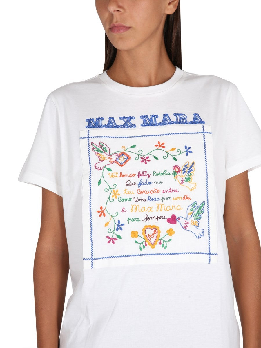 Max Mara T-SHIRT WITH EMBROIDERY