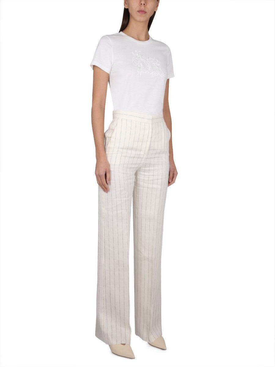 Max Mara T-SHIRT WITH LOGO EMBROIDERY