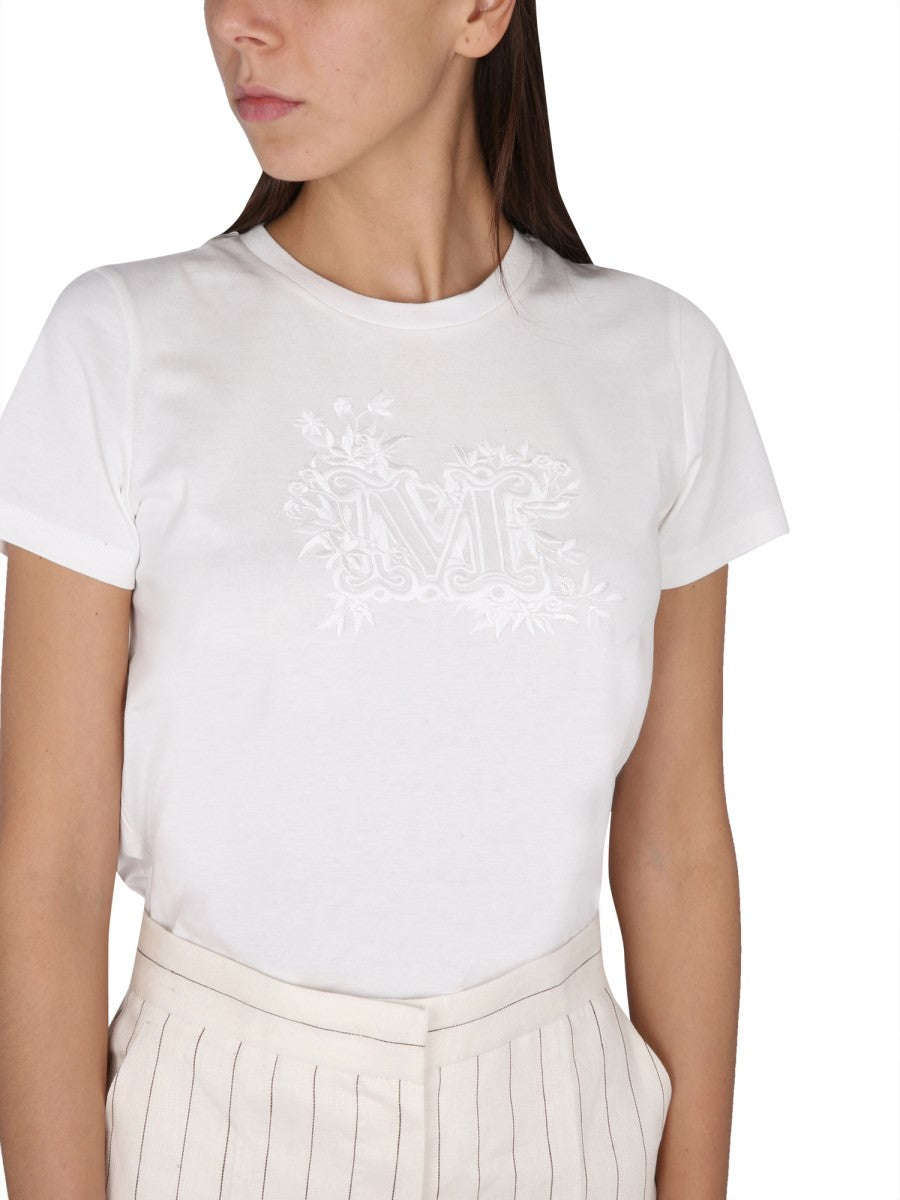 Max Mara T-SHIRT WITH LOGO EMBROIDERY
