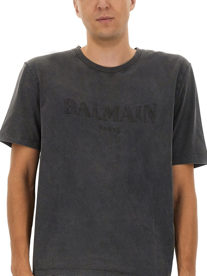 Balmain T-SHIRT WITH LOGO EMBROIDERY