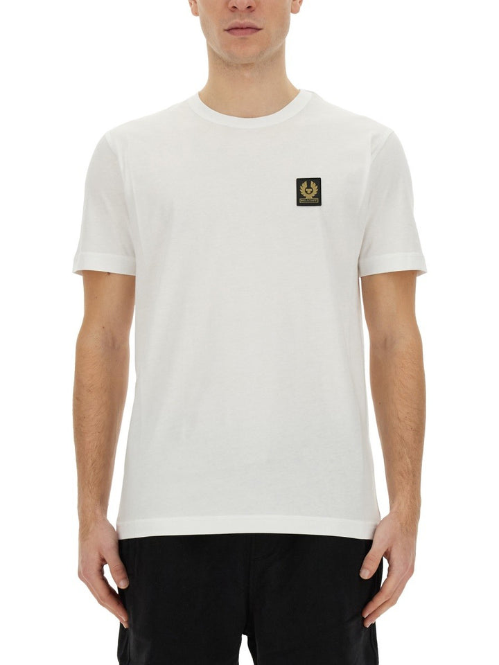 BELSTAFF T-SHIRT WITH LOGO PATCH