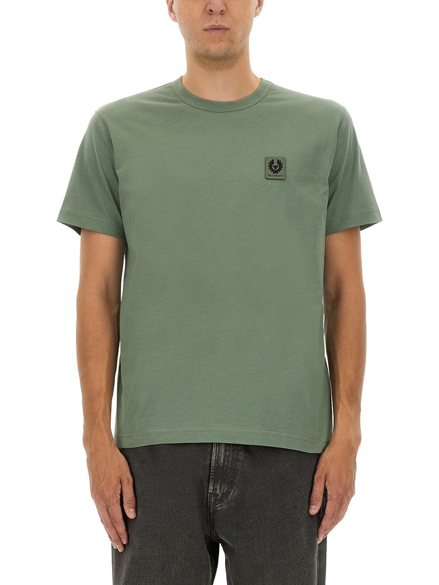 BELSTAFF T-SHIRT WITH LOGO PATCH