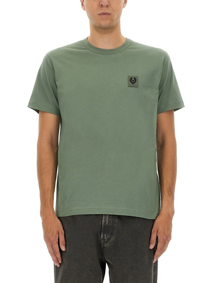 BELSTAFF T-SHIRT WITH LOGO PATCH