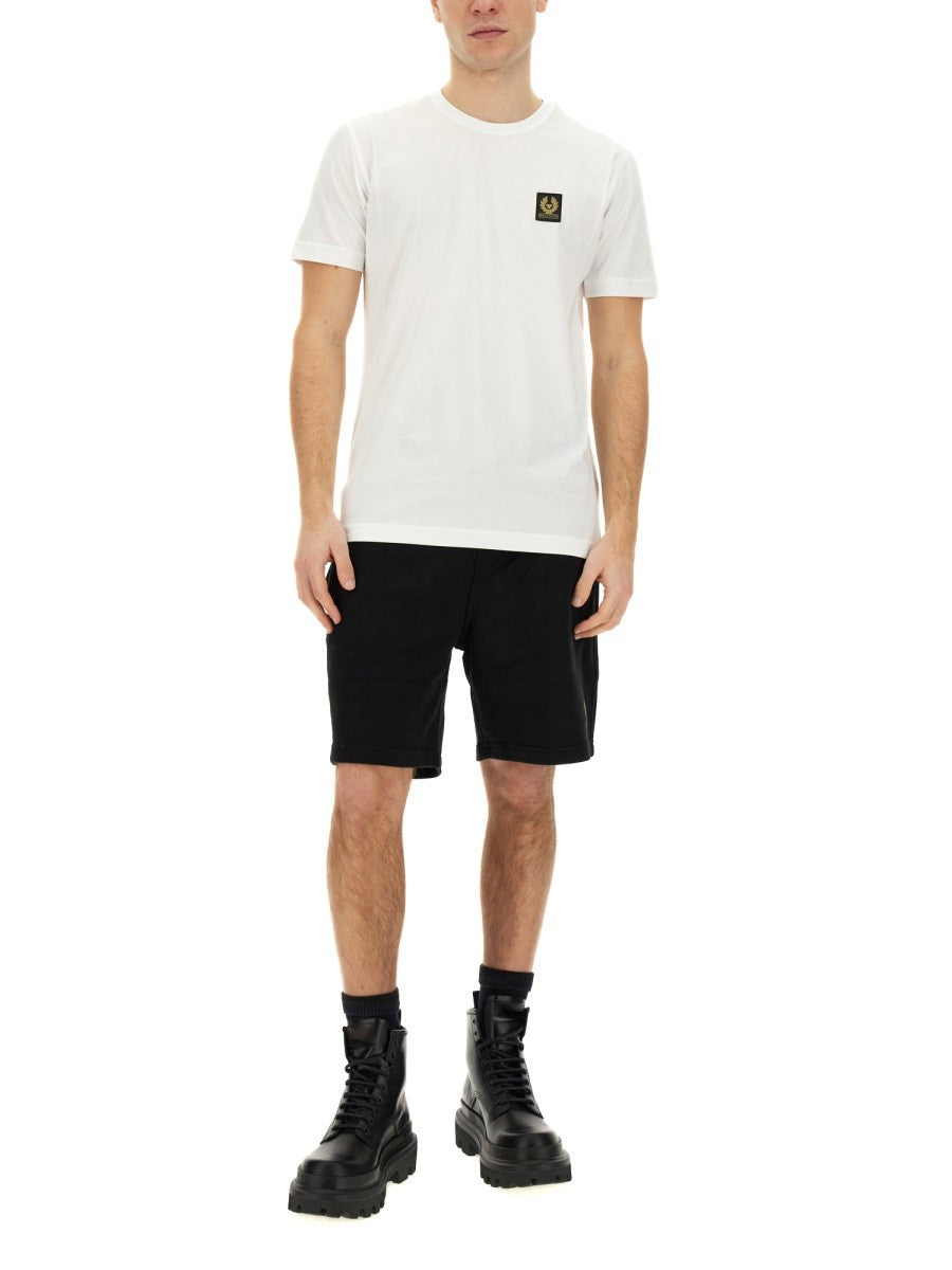 BELSTAFF T-SHIRT WITH LOGO PATCH