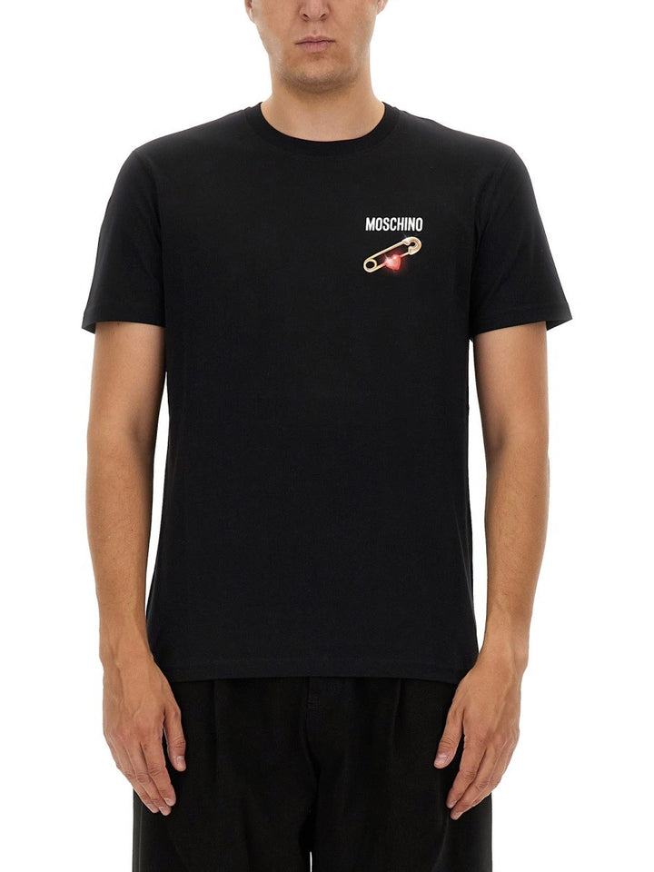 Moschino T-SHIRT WITH LOGO PATCH