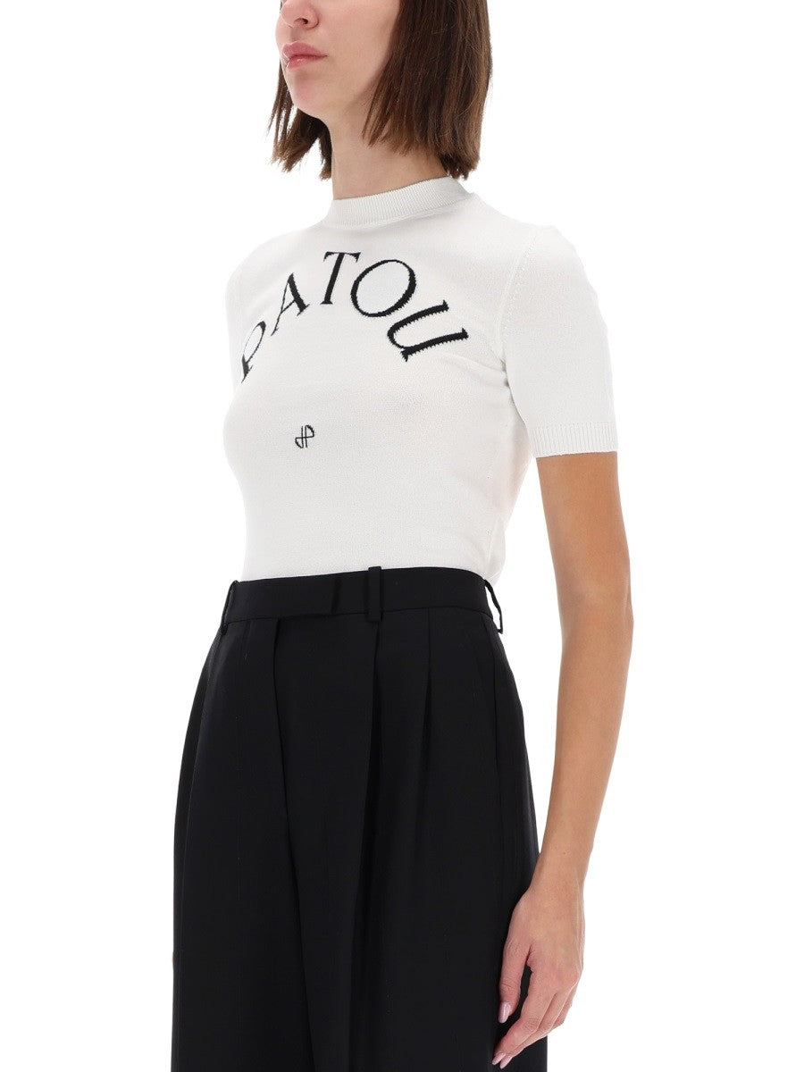 PATOU T-SHIRT WITH LOGO WRITING