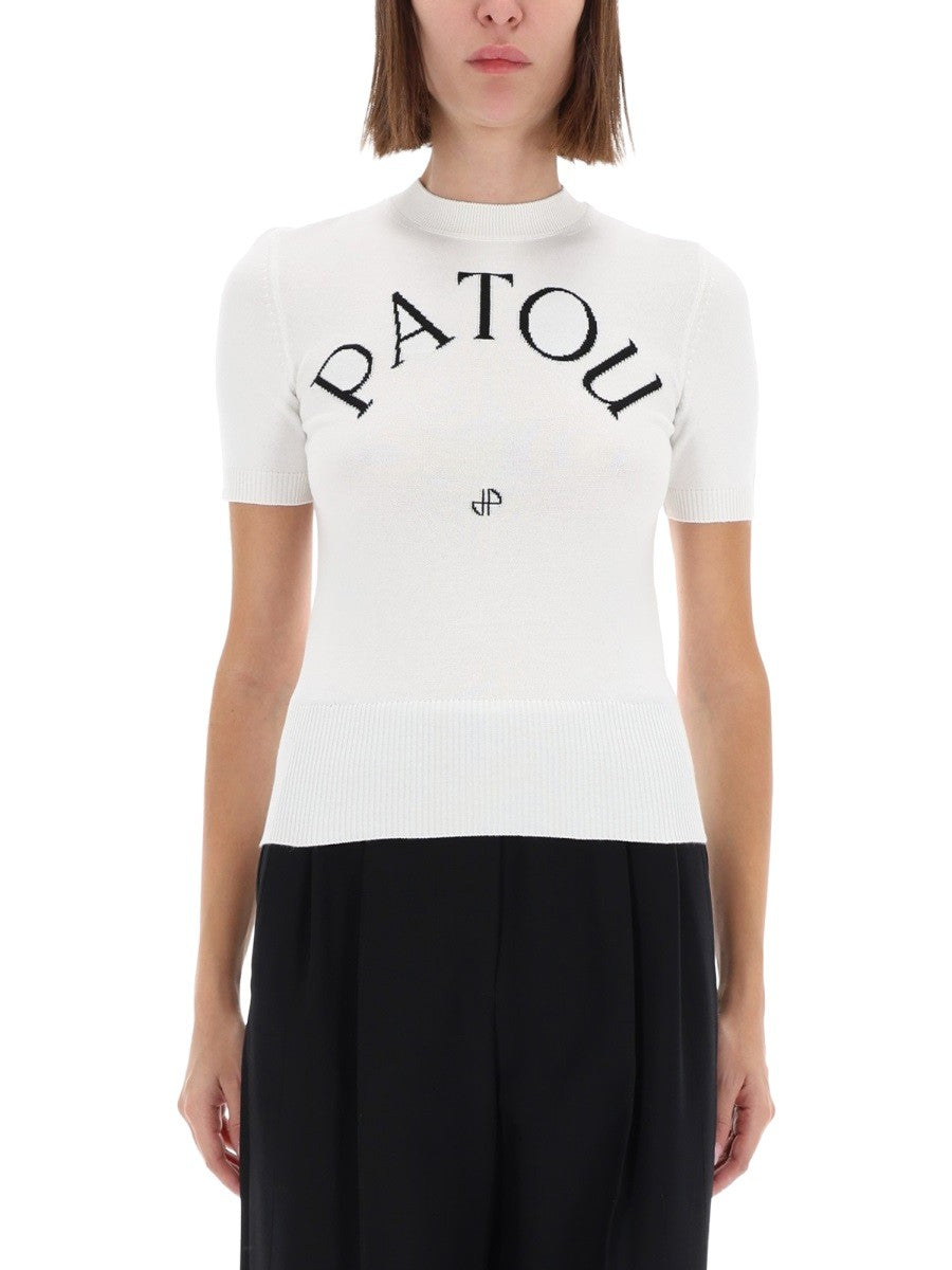 PATOU T-SHIRT WITH LOGO WRITING