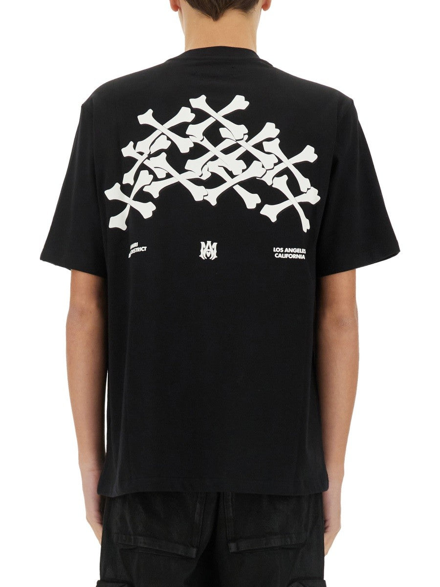 AMIRI BONES STACKED PRINT T-SHIRT