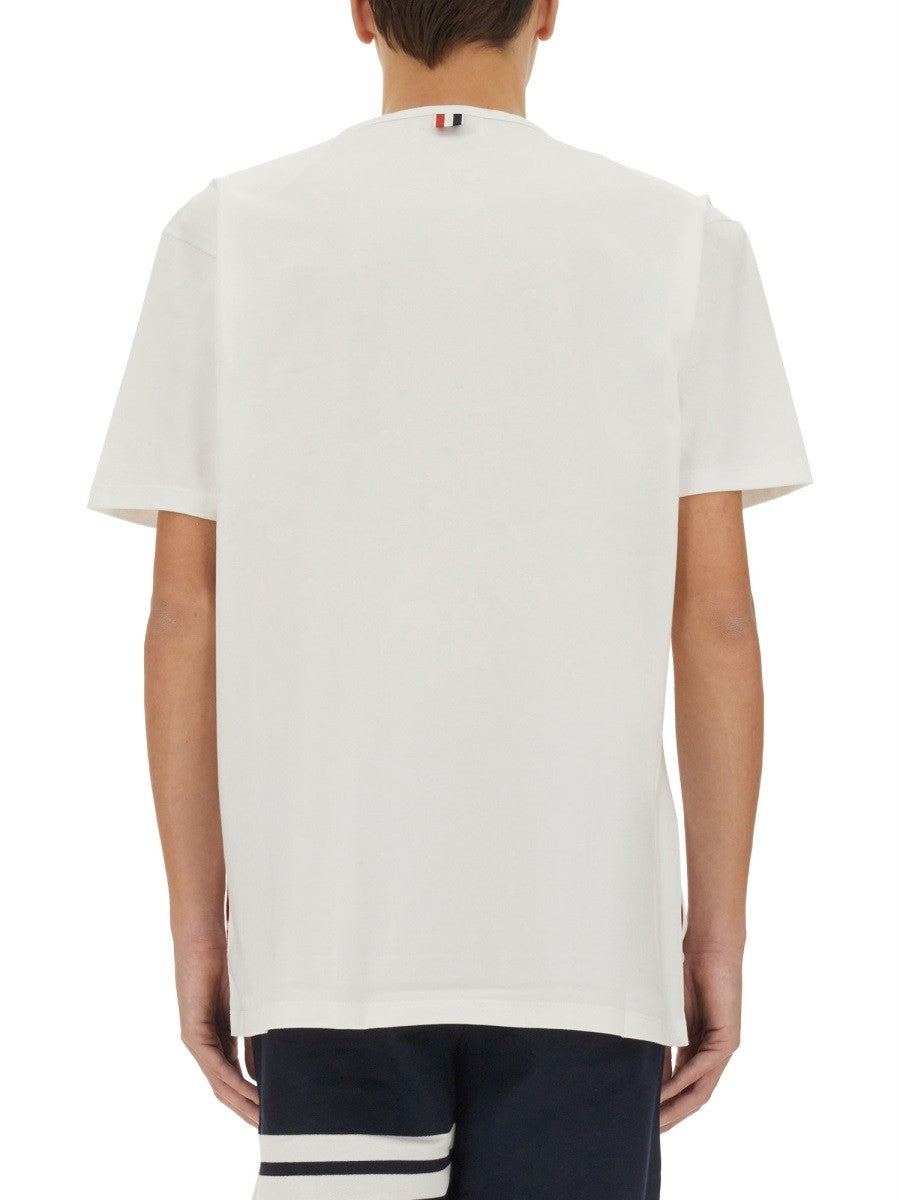 THOM BROWNE T-SHIRT WITH POCKET