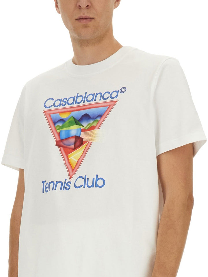 CASABLANCA T-SHIRT WITH PRINT