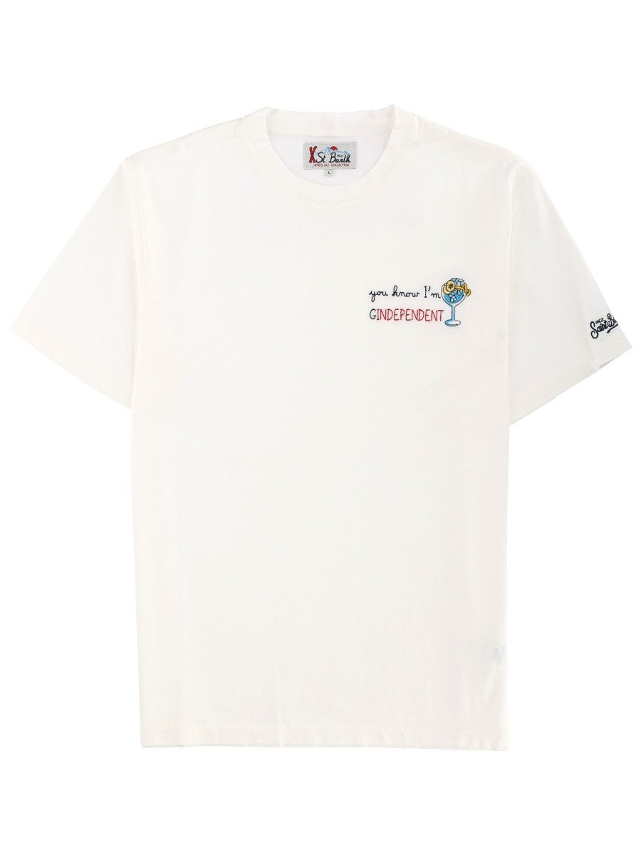 MC2 SAINT BARTH T-SHIRT WITH PRINT