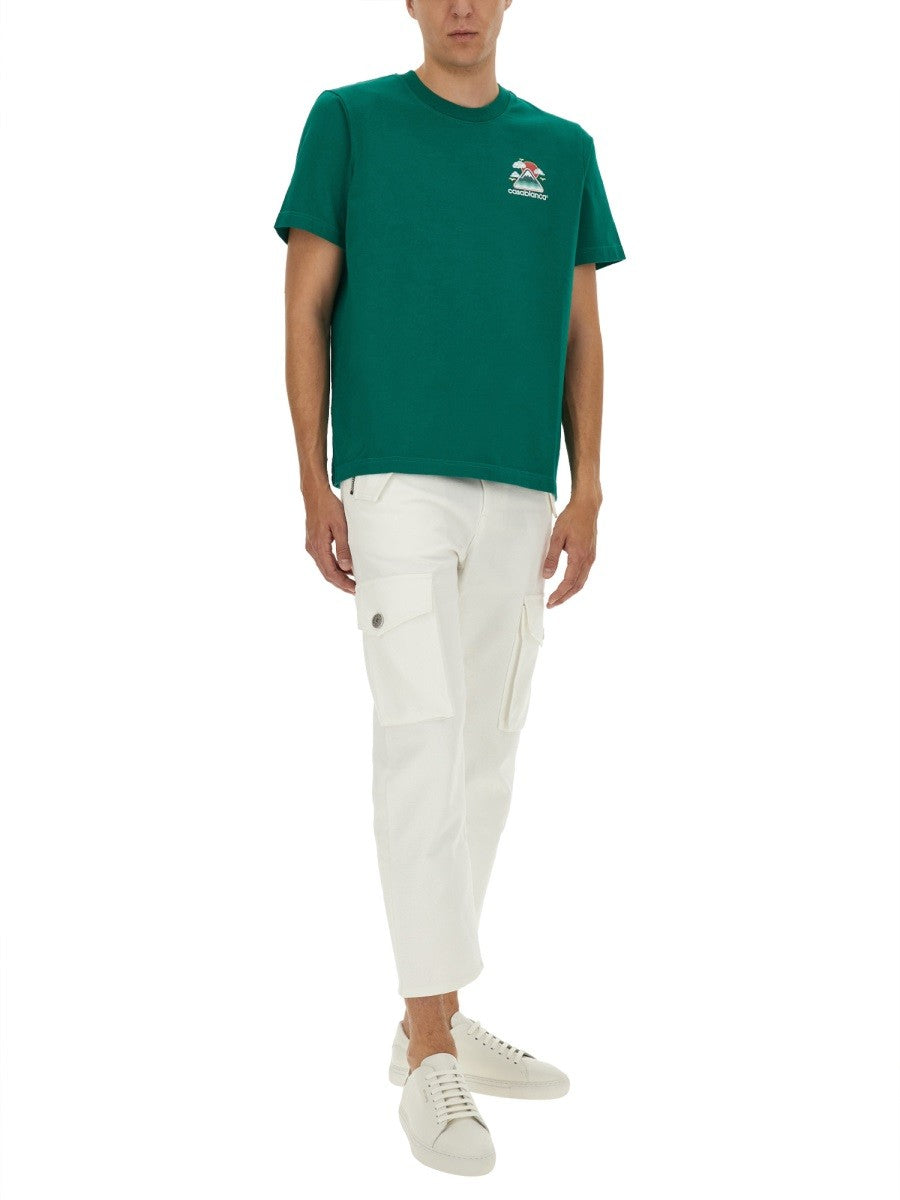 CASABLANCA T-SHIRT WITH PRINT
