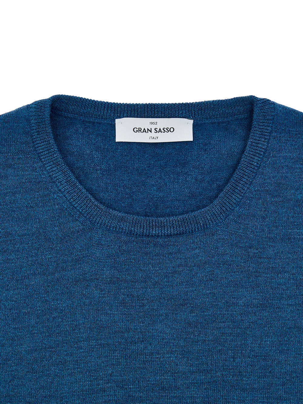 Gran Sasso Blue Fine Wool Crewneck Sweater