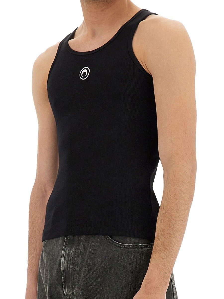 MARINE SERRE RIBBED TANK TOP WITH MOON LOGO
