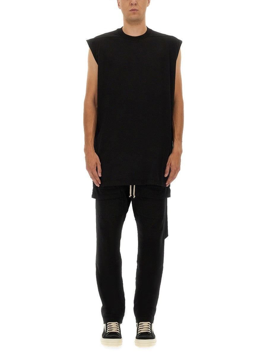 RICK OWENS DRKSHDW "TARP T" PLUSH T-SHIRT