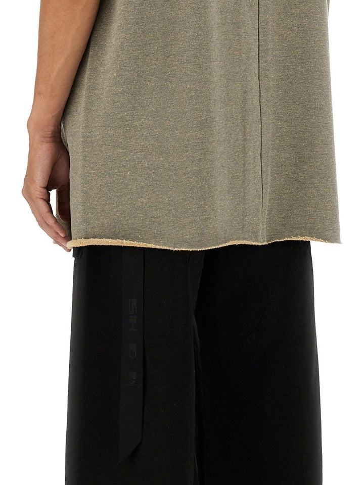 RICK OWENS DRKSHDW "TARP T" PLUSH T-SHIRT
