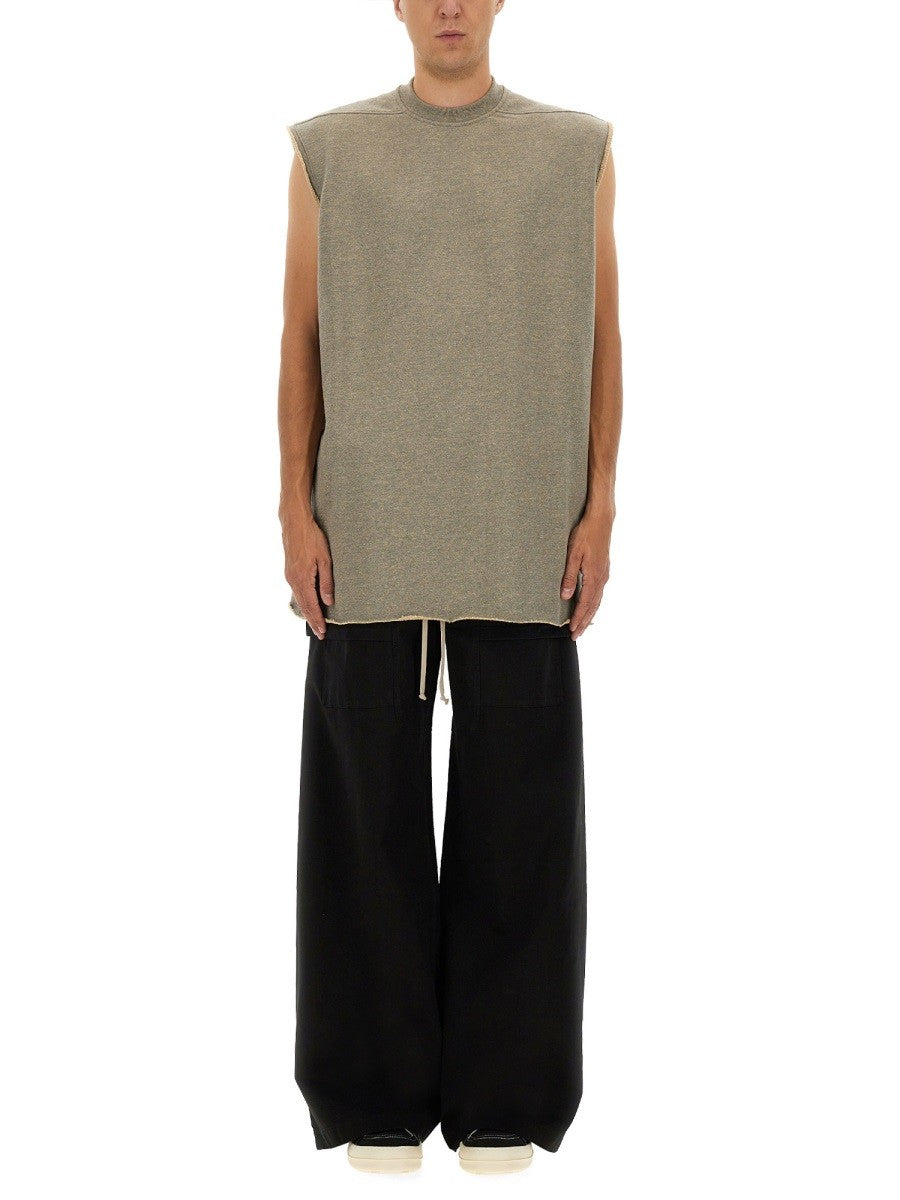 RICK OWENS DRKSHDW "TARP T" PLUSH T-SHIRT