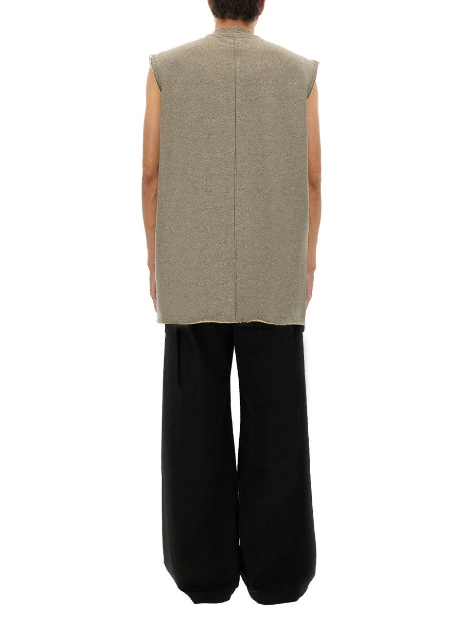 RICK OWENS DRKSHDW "TARP T" PLUSH T-SHIRT