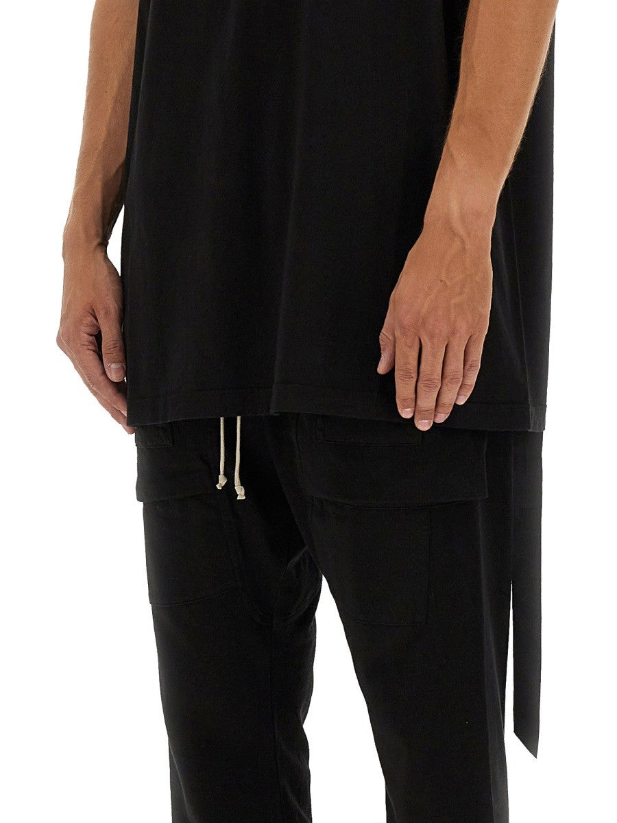 RICK OWENS DRKSHDW "TARP T" PLUSH T-SHIRT