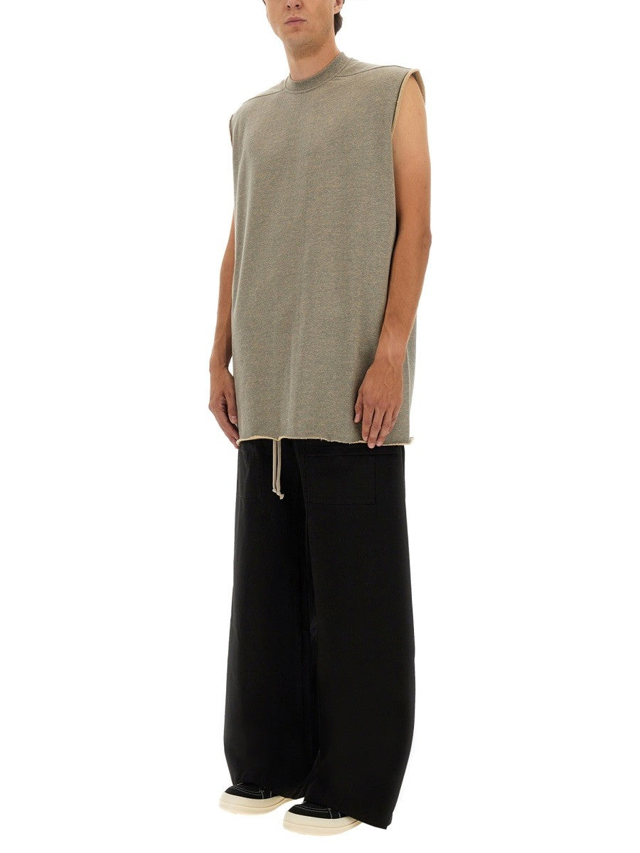 RICK OWENS DRKSHDW "TARP T" PLUSH T-SHIRT