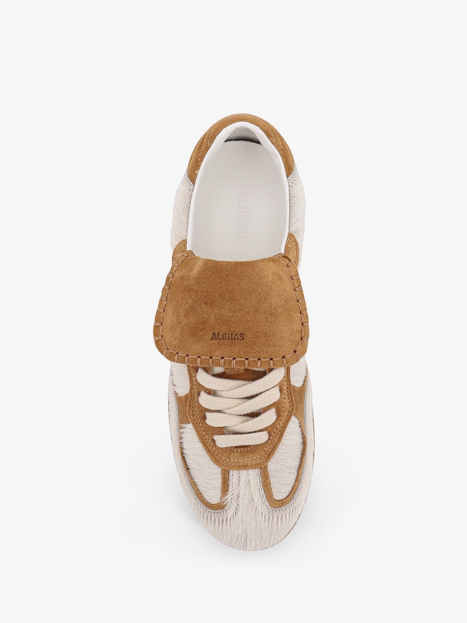 ALOHAS Tb.490 pony skin low-top sneakers with suede inserts