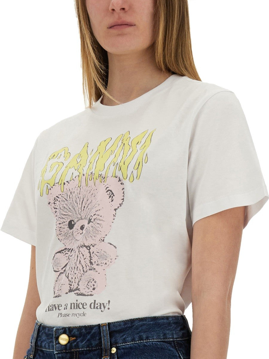 GANNI "TEDDY" T-SHIRT