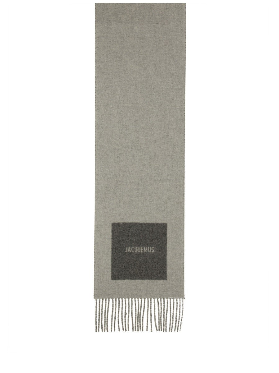 JACQUEMUS THE "ROND CARRÉ" SCARF WITH LOGO