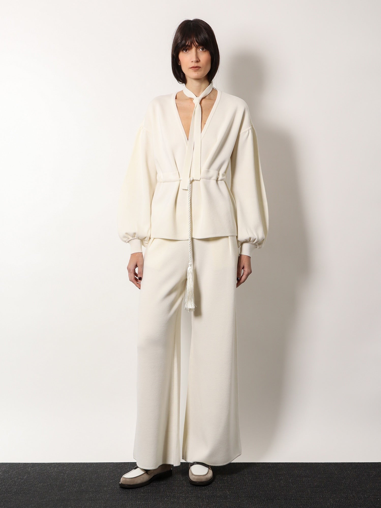 Max Mara Tiberio virgin wool cardigan with rope at waist
