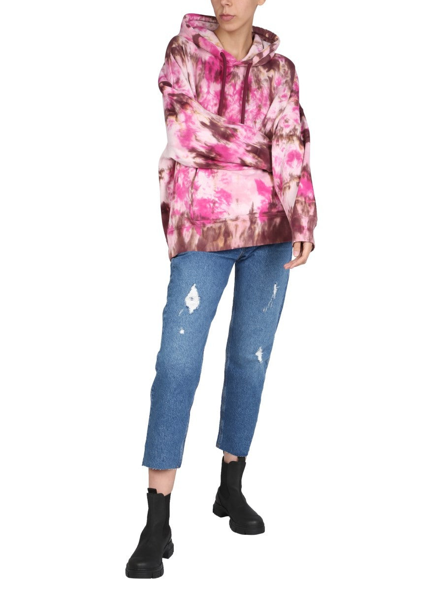 AMI PARIS TIE-DYE PATTERN SWEATSHIRT