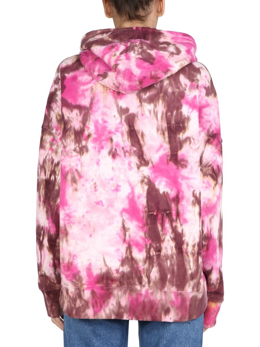 AMI PARIS TIE-DYE PATTERN SWEATSHIRT