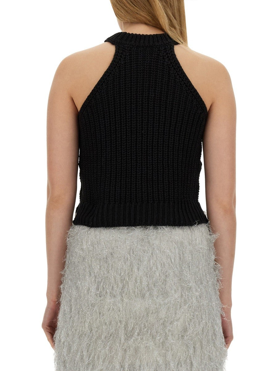 ALYSI TOP WITH FRINGE