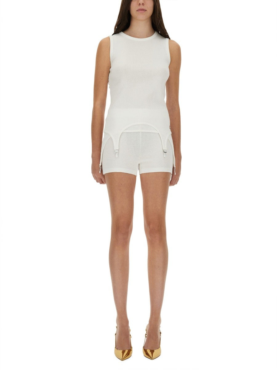 JEAN PAUL GAULTIER TOP WITH GARTER DETAIL