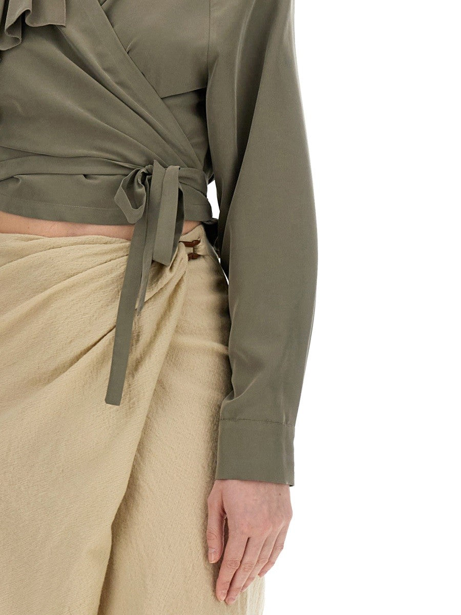 ALYSI TOP WITH RUFFLES