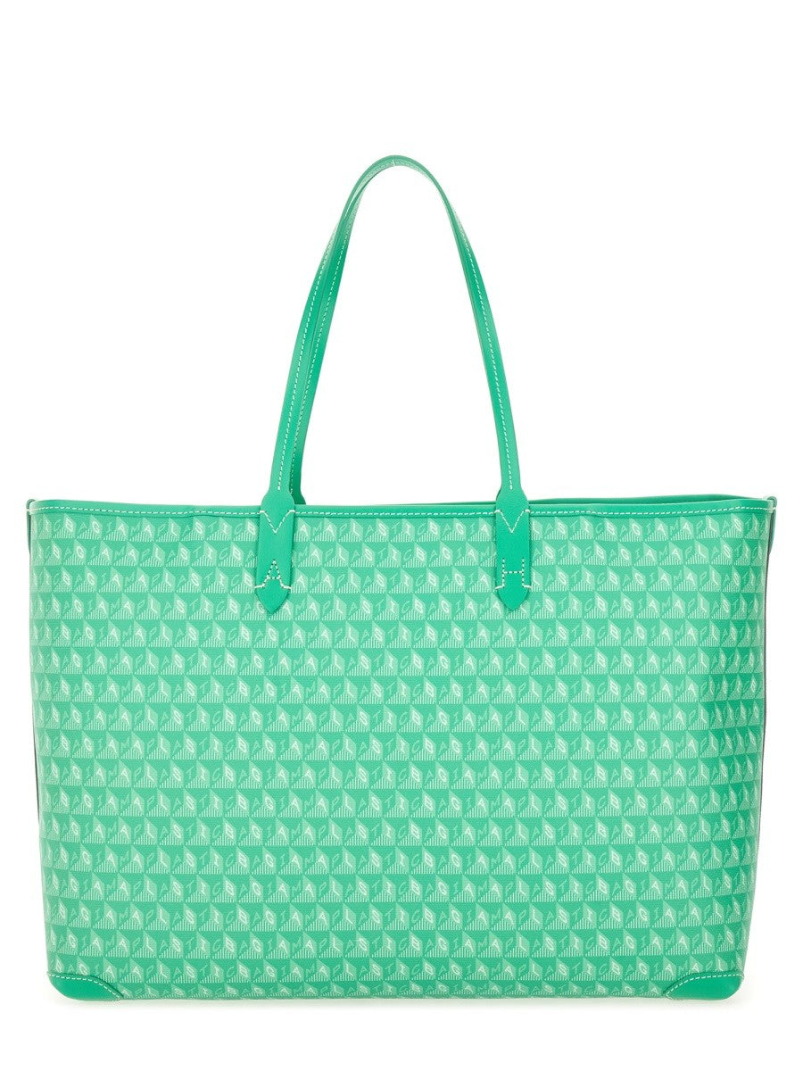 ANYA HINDMARCH TOTE BAG WITH "I AM A PLASTIC BAG" PATTERN
