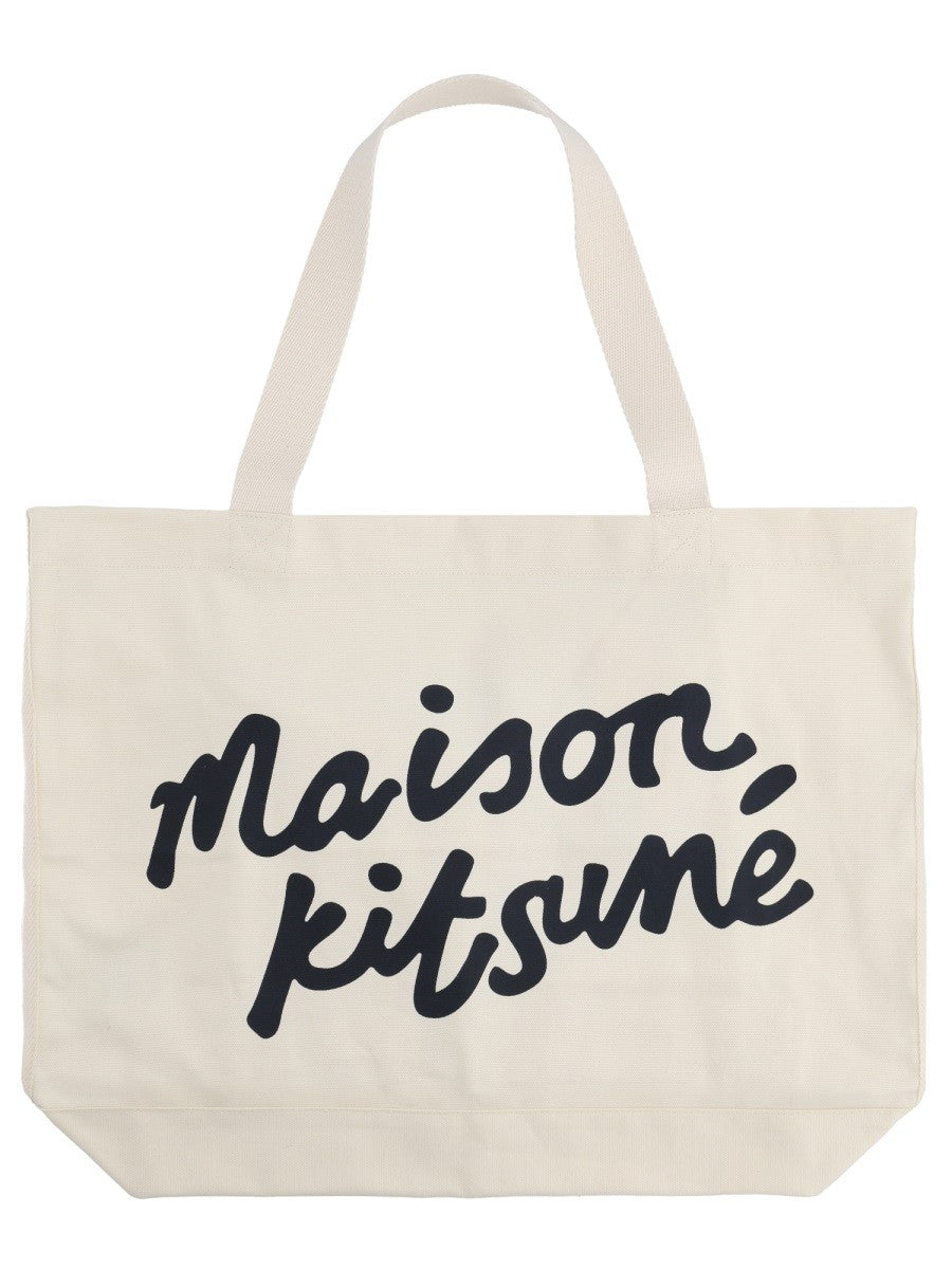 Maison Kitsune TOTE BAG WITH WRITING