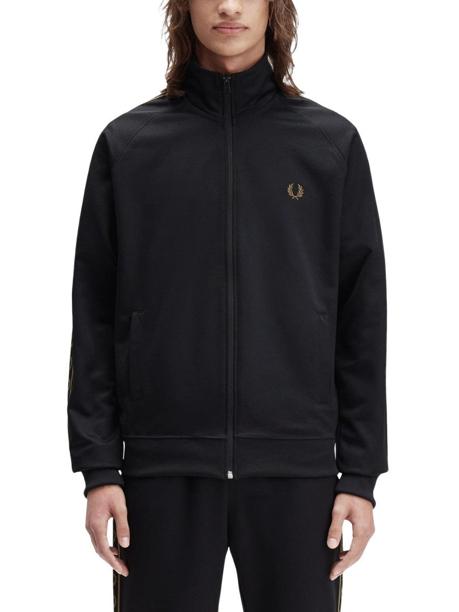 FRED PERRY "TRACK" JACKET WITH CONTRASTING WEBBING