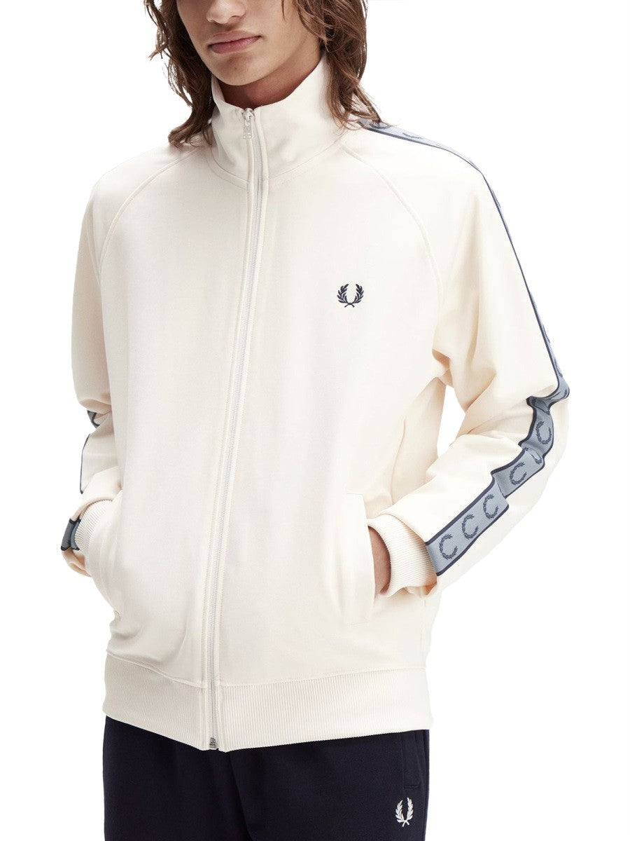 FRED PERRY "TRACK" JACKET WITH CONTRASTING WEBBING