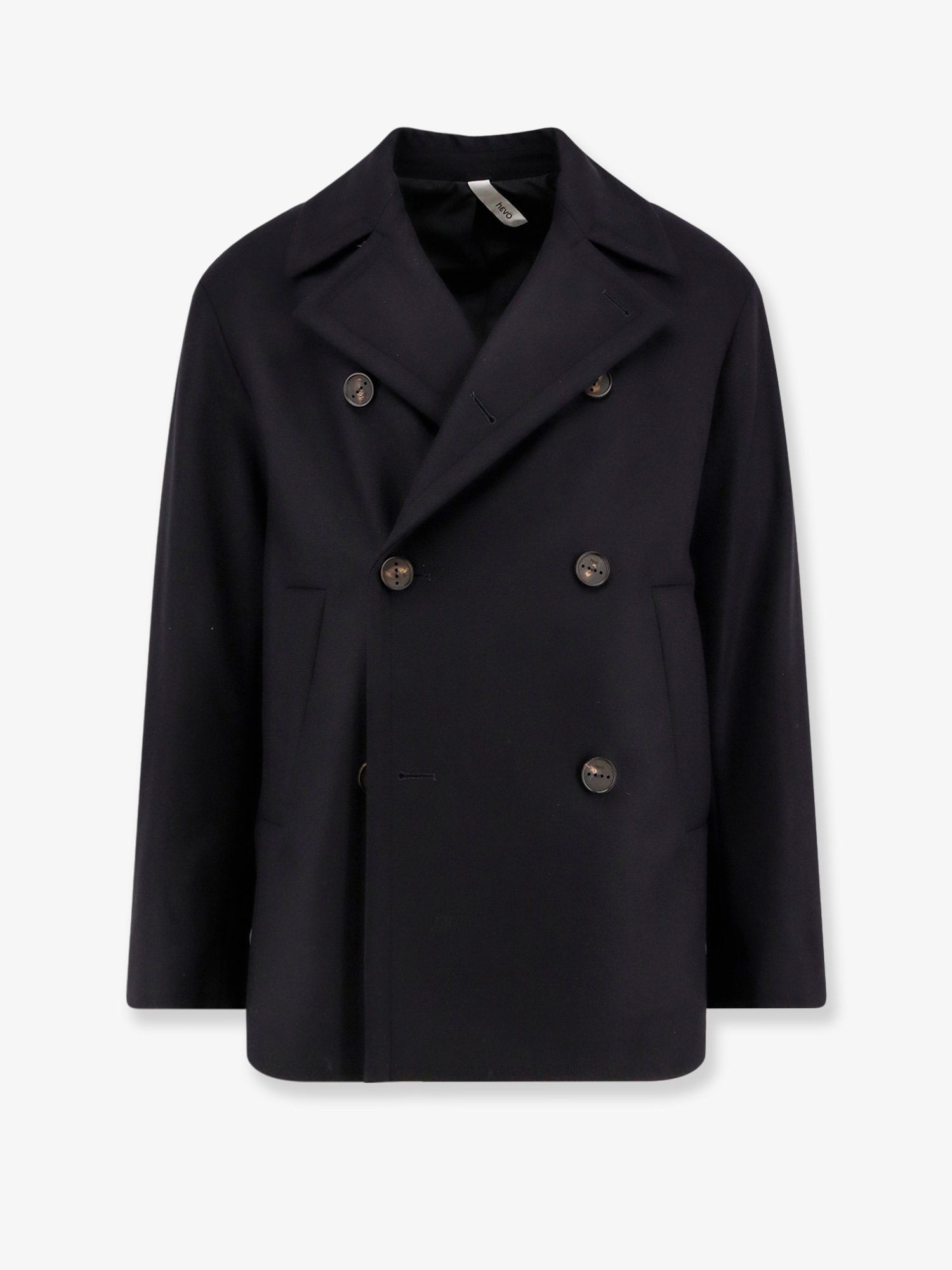Hevo Trani double-breasted wool blend coat