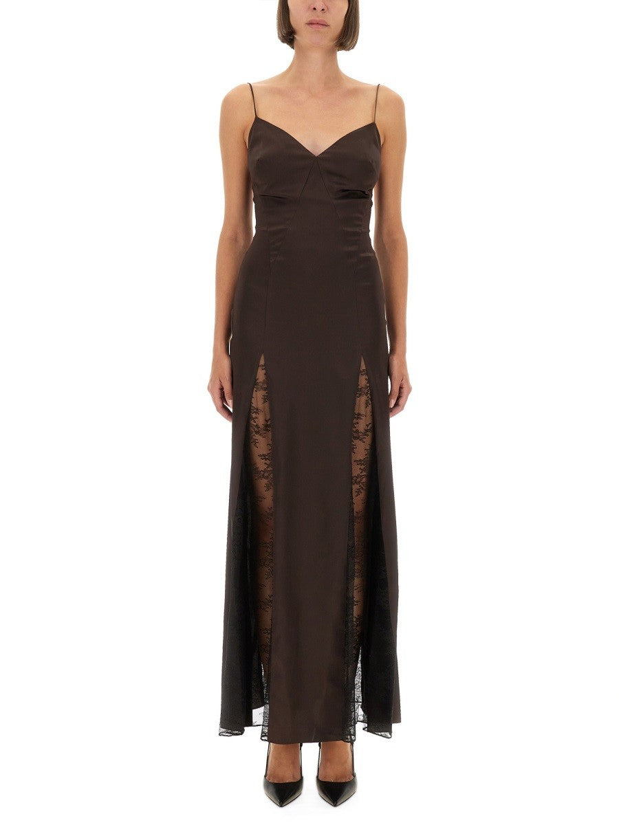 STAUD "TRINITY" SATIN DRESS