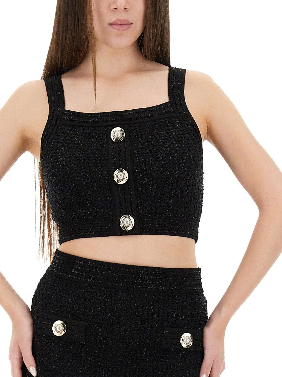 Balmain TWEED CROP TOP