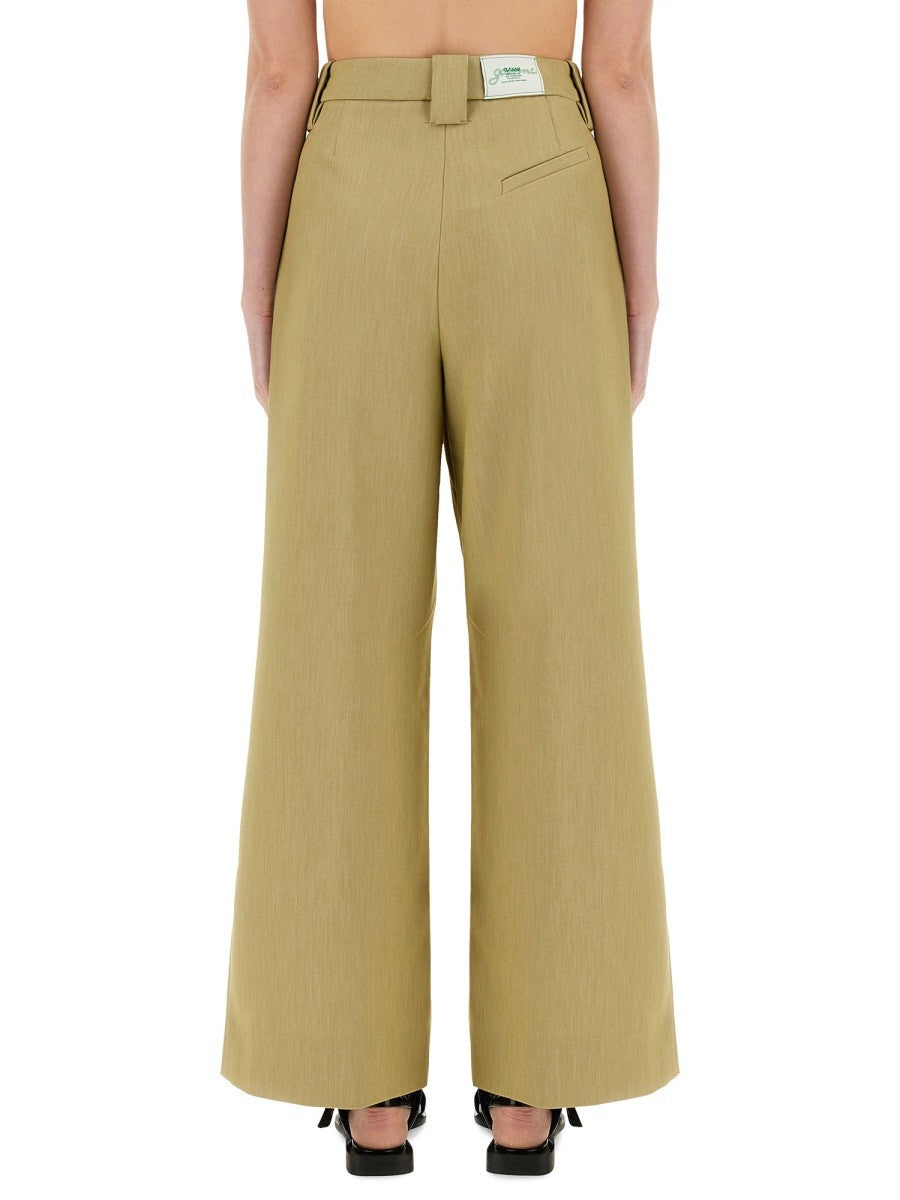 GANNI TWILL SUIT PANTS