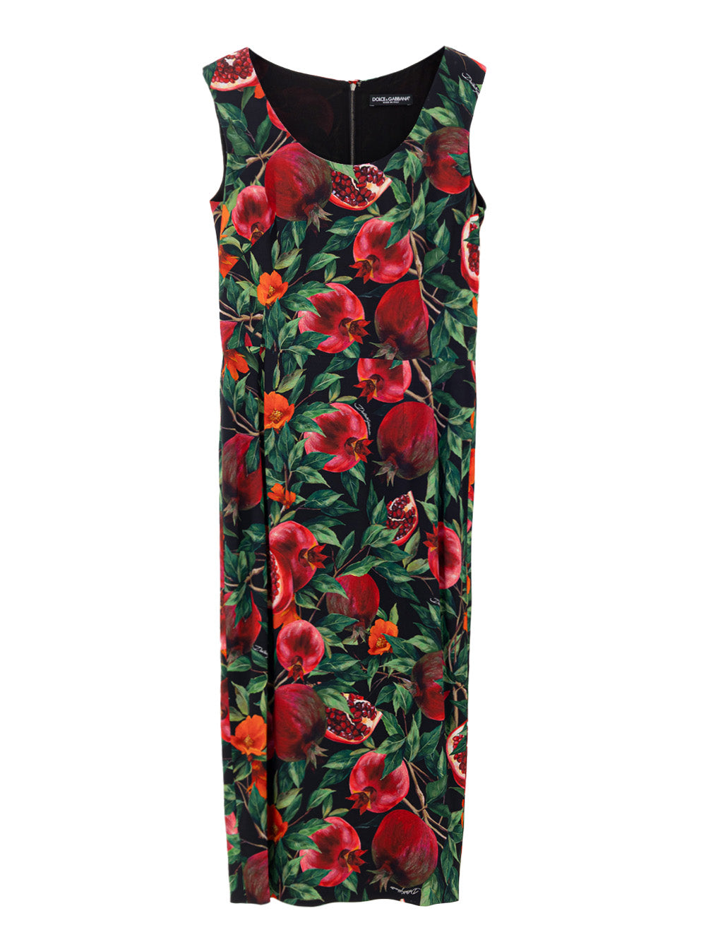 Dolce & Gabbana Pomegranate Print Sleeveless Maxi Dress Nero/rosso – Siebentaschen