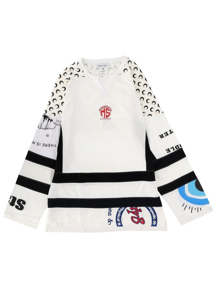 MARINE SERRE "UPCYCLE GRAPHIC" FIELD HOCKEY T-SHIRT