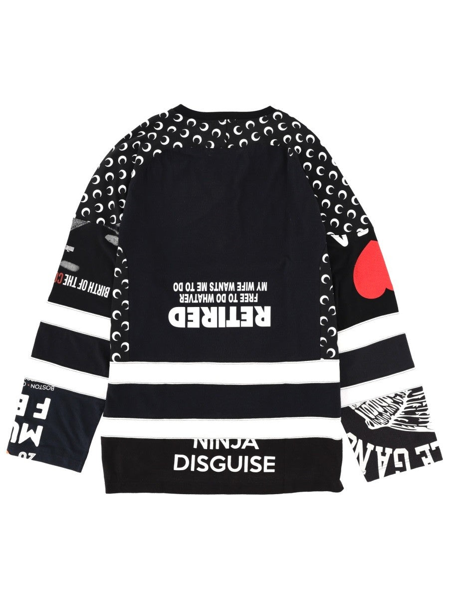 MARINE SERRE "UPCYCLE GRAPHIC" FIELD HOCKEY T-SHIRT