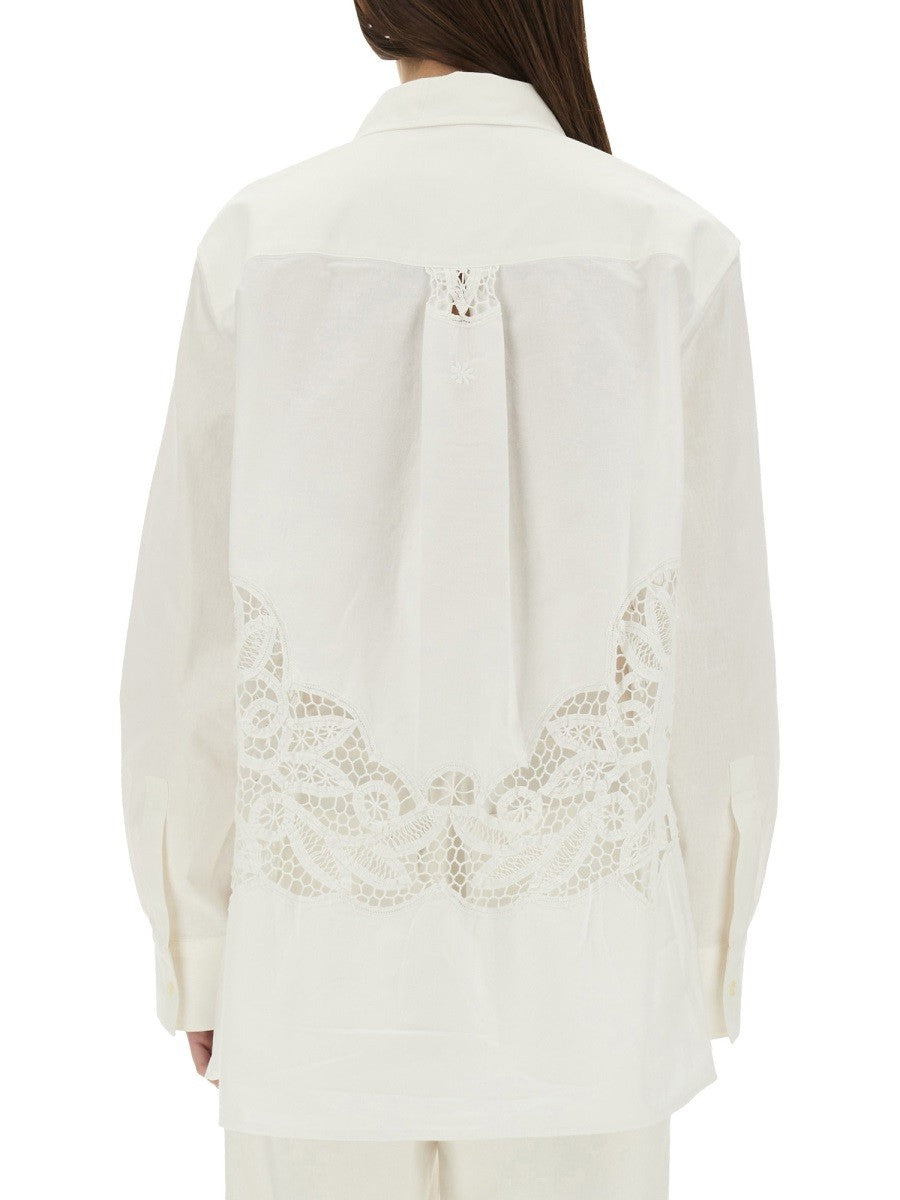 MARINE SERRE UPCYCLED LINEN SHIRT