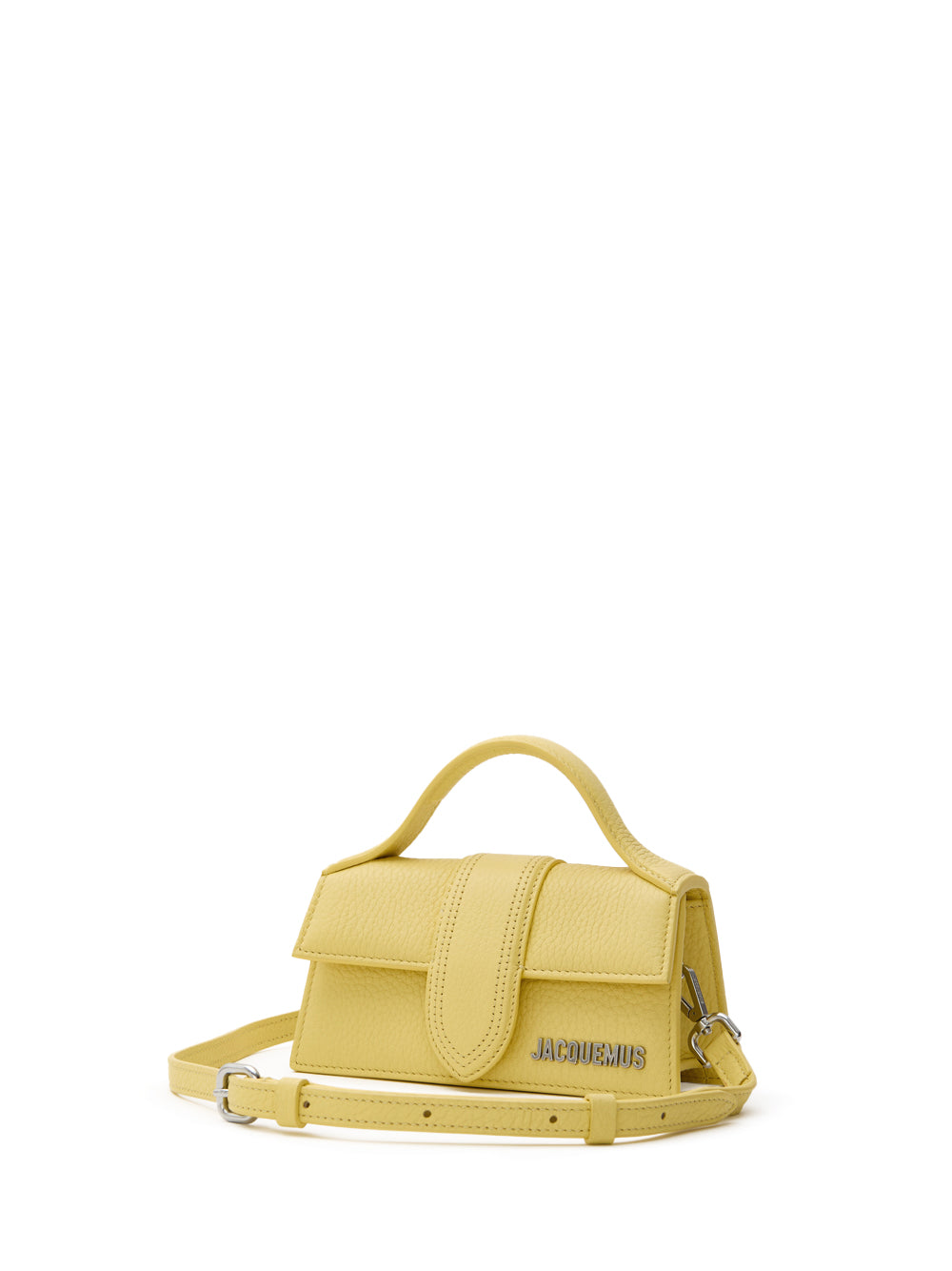 Jacquemus Yellow Hammered Leather Le Mini Bambino Bag