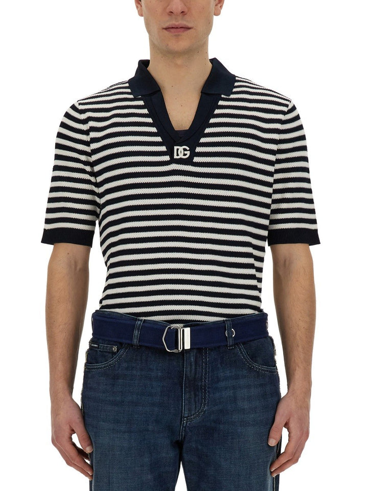 Dolce & Gabbana V-NECK POLO SHIRT