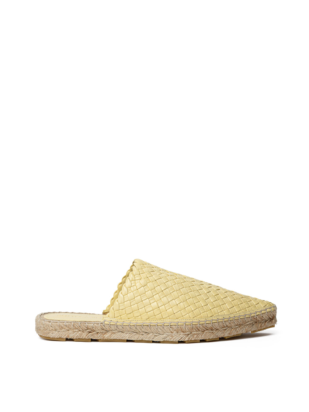 Bottega Veneta Lagoon Yellow Intrecciato Espadrilles – Pointed Toe – Siebentaschen
