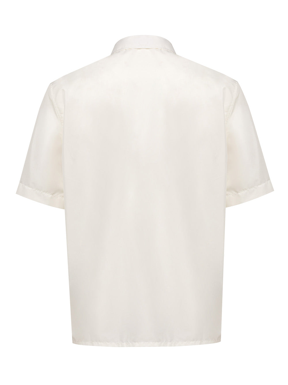 Half Sleeve Shirt with Zip in White with Dior Logo