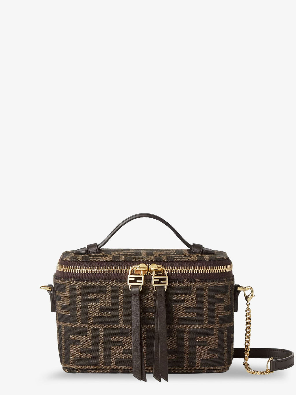 Fendi Vanity FF jacquard fabric shoulder bag